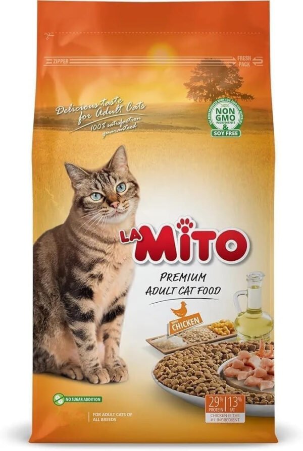 Mito Complete Dry Food with Chicken for Adult Cats, 1 kg