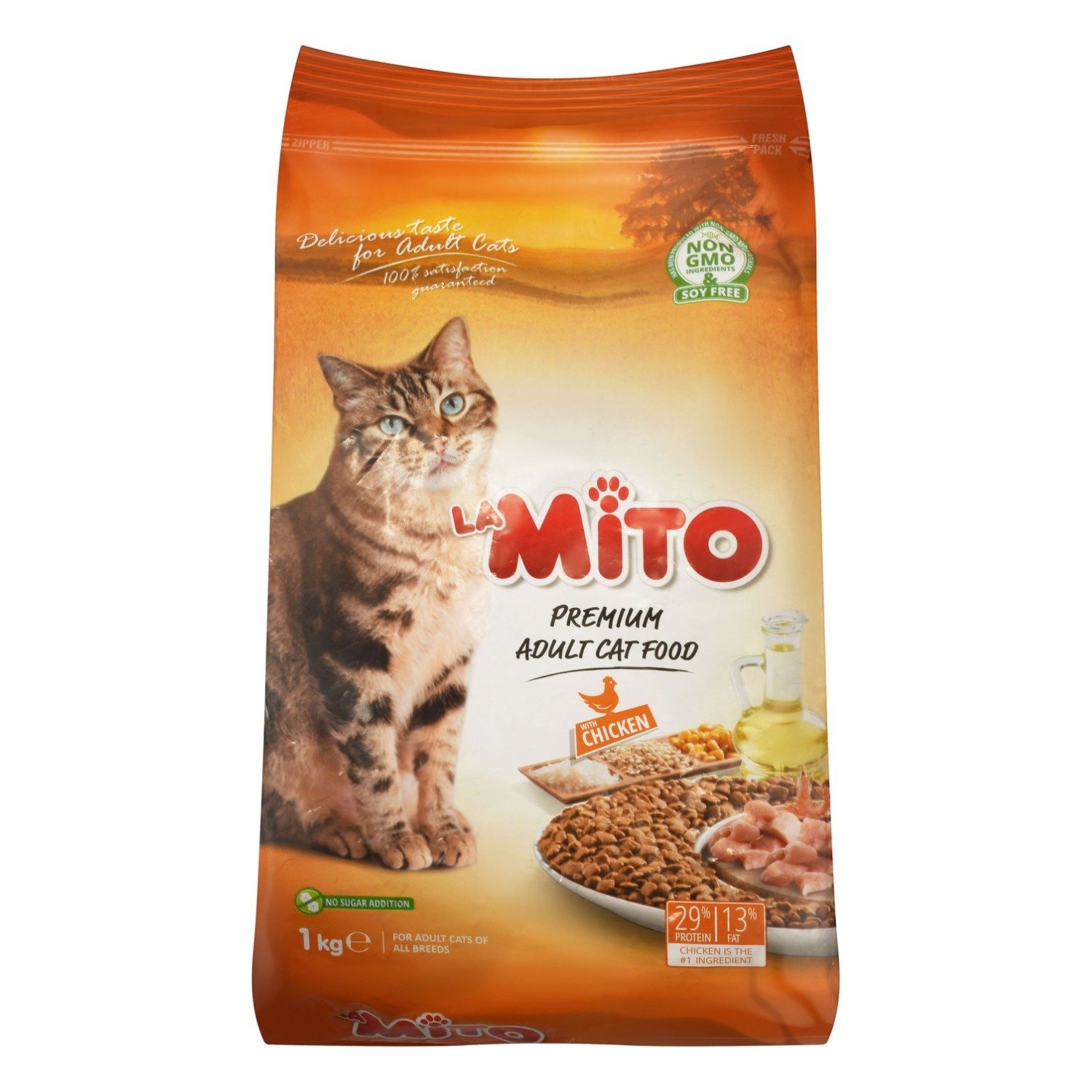 Mito Complete Dry Food with Chicken for Adult Cats, 1 kg