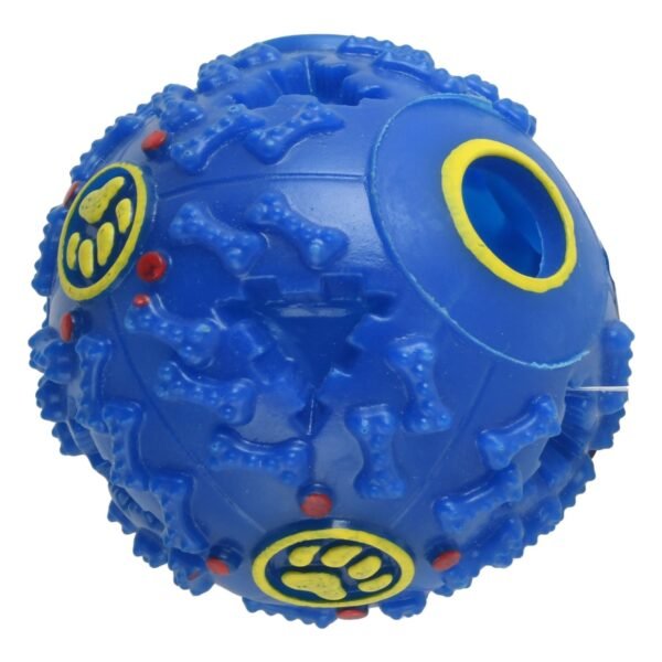 Nanmei Blue & Yellow Squeaky Ball Dog Chew Toy