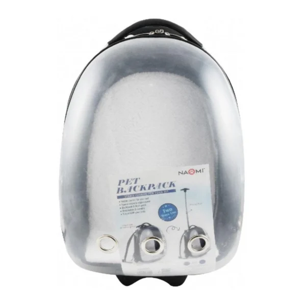Naomi Black And Clear Pet Carrier Backpack