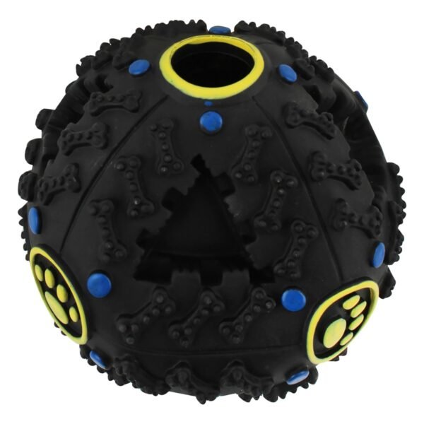 Nunbell Medium Black Treat Dispensing Ball Dog Toy