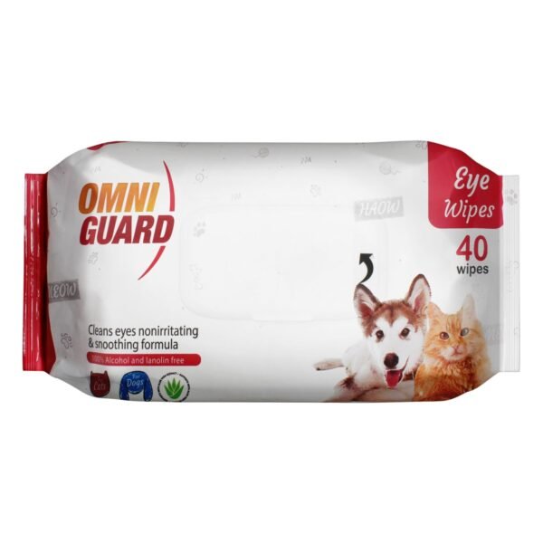 Omni Guard Eye Cleaning Pet Wipes, 40 wipes