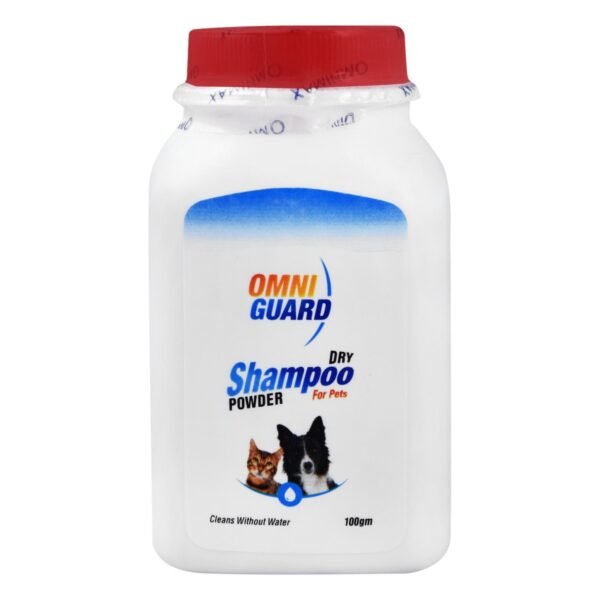 Omni Guard Pet Dry Shampoo Powder Strawberry Scent, 100 g