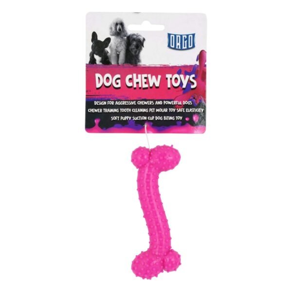 Orgo Pink Bone Shaped Dog Chew Toy