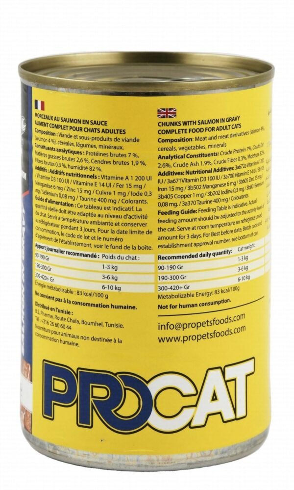 Procat Salmon Wet Food for Adult Cats, 415 g