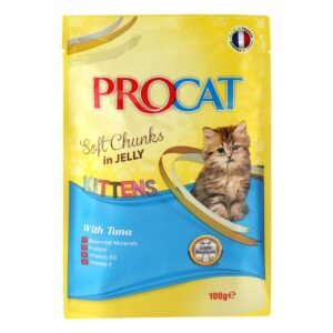 Procat Wet Food Chunks with Tuna in Jelly for Kittens, 100 g
