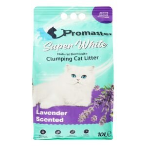 Promaster Super White Bentonite Clumping Cat Litter Lavender Scent, 10 L
