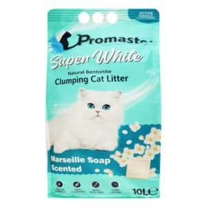 Promaster Super White Bentonite Clumping Cat Litter Marseille Soap Scent, 10 L