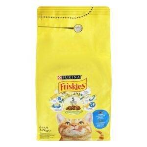Purina Friskies Dry Food with Salmon & Vegetables for Adult Cats