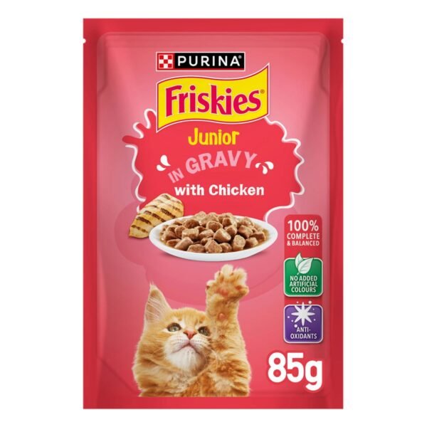 Purina Friskies Junior Wet Food with Chicken in Gravy for Kittens, 85 g