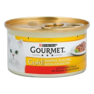 Purina Gourmet Gold Wet Food with Beef & Chicken for Adult Cats, 85 g