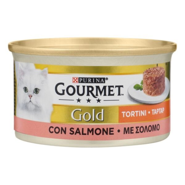 Purina Gourmet Gold Wet Food with Salmon for Adult Cats, 85 g