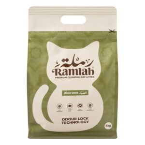 Ramlah Antibacterial Clumping Cat Litter Aloe Vera Scent, 5 kg