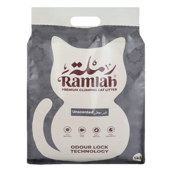 Ramlah Unscented Clumping Cat Litter, 5 kg