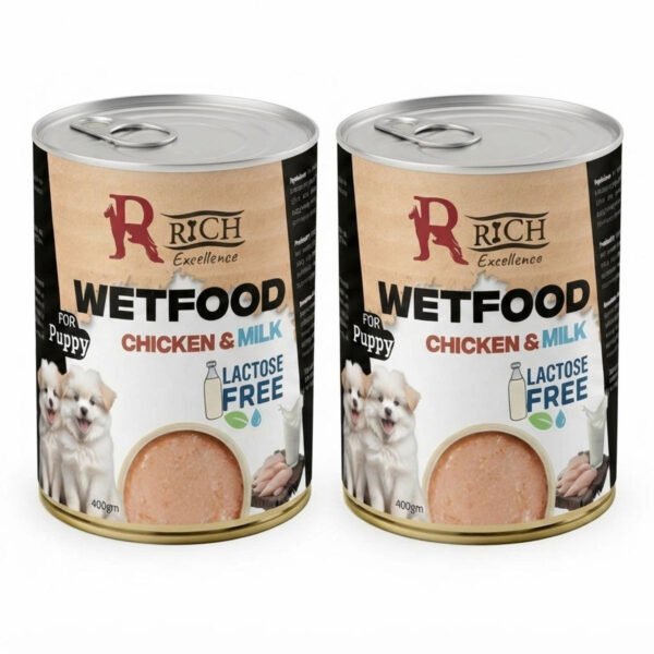 Rich Excellence Wet Food with Chicken & Milk for Puppies, 400 g