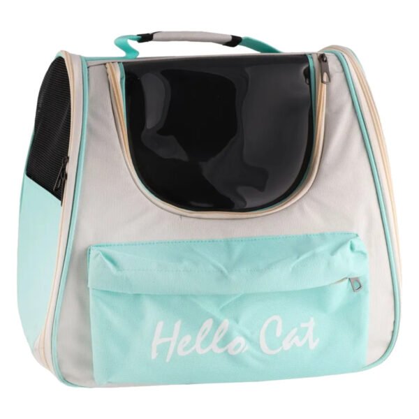Saas Gray & Green Pet Carrier Bag (28x27x34cm)