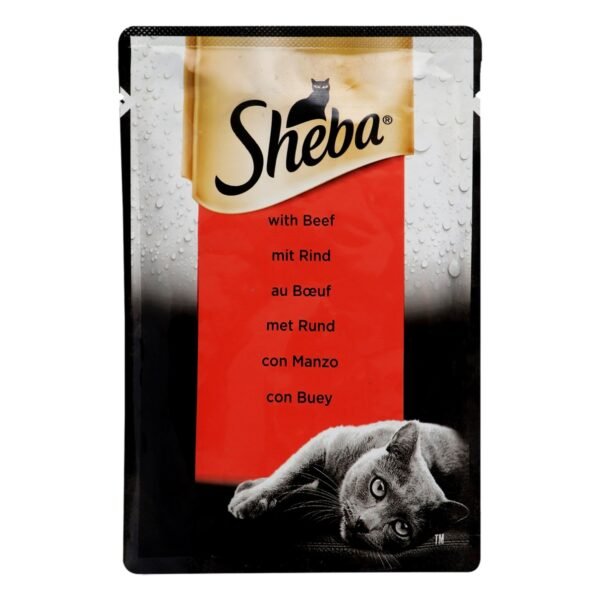 Sheba Wet Food with Beef for Adult Cats, 50 g
