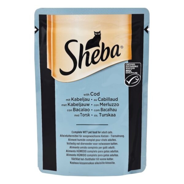 Sheba Wet Food with Cod for Adult Cats, 85 g