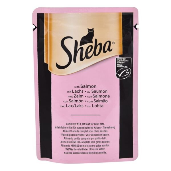 Sheba Wet Food with Salmon for Adult Cats, 85 g
