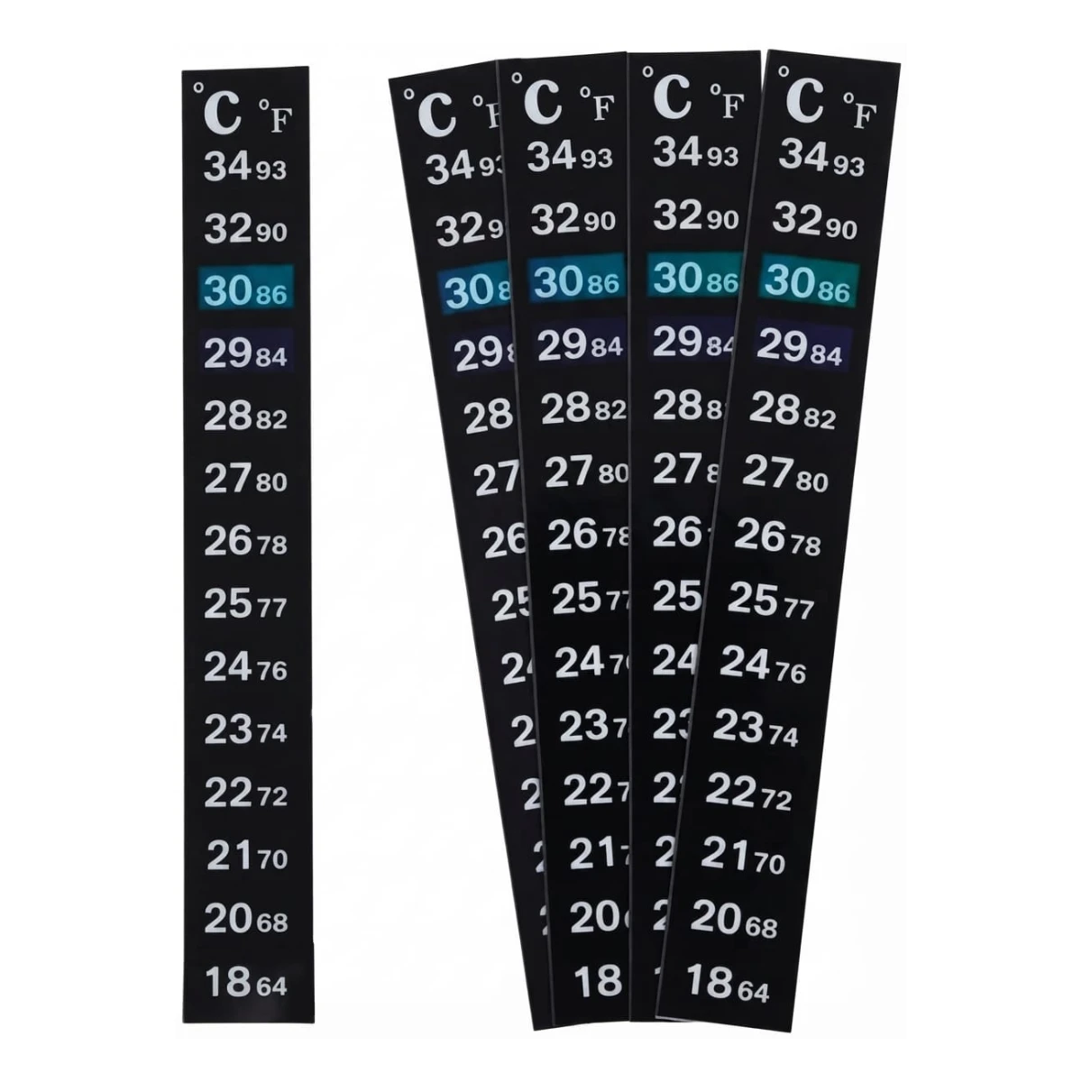 Stick On Aquarium Thermometer Strip for Fish Tanks Celsius and Fahrenheit