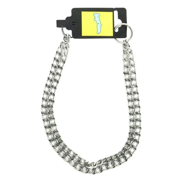 Suprium Medium Silver Double Choke Chain Dog Collar (65x3.5mm)