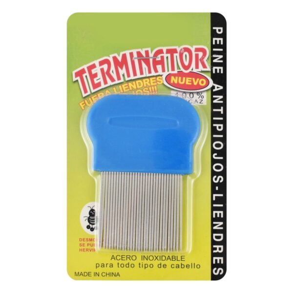 Terminator Blue Stainless Steel Pet Flea Comb
