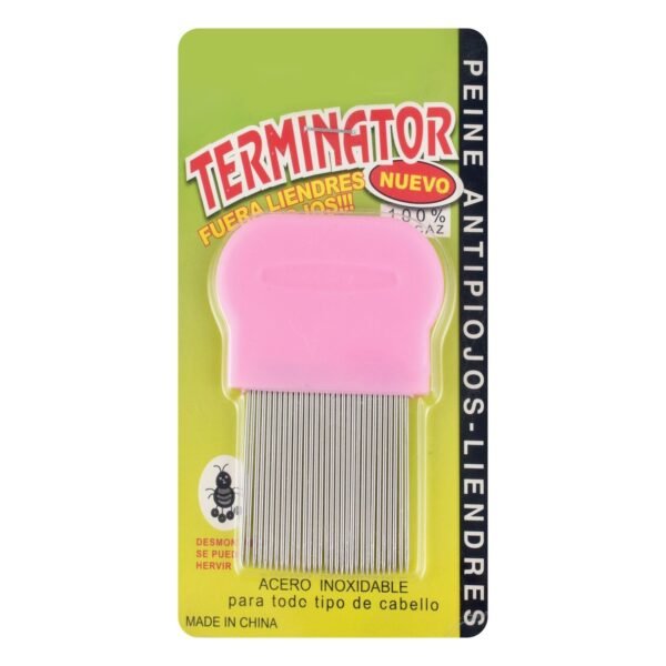 Terminator Pink Stainless Steel Pet Flea Comb
