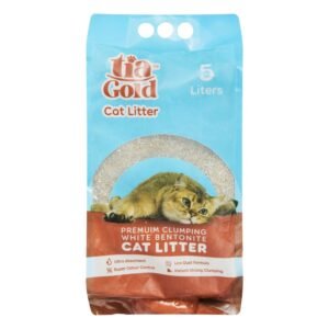 Tia Gold White Bentonite Clumping Cat Litter Soap Scent, 5 L