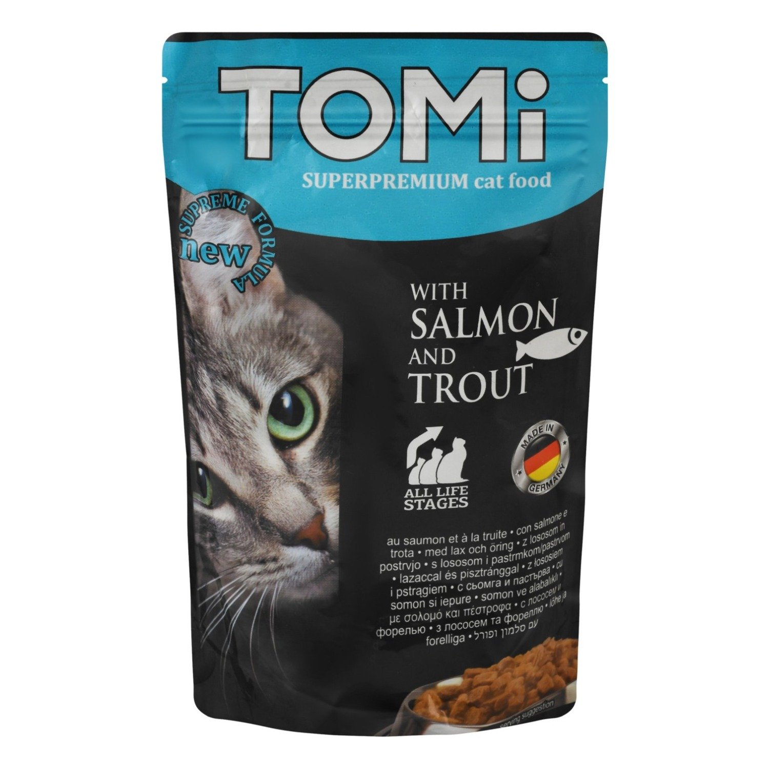 Tomi Wet Cat Food with Salmon & Trout, 100 g