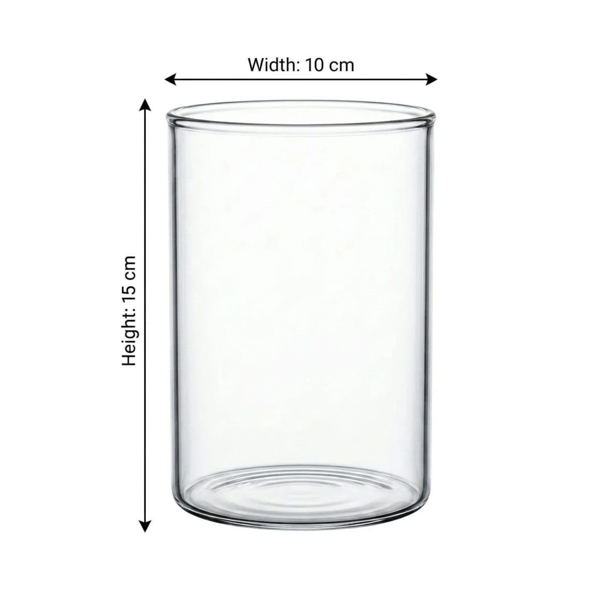 Transparent Glass Cylindrical Fish Tank Desktop Glass Container for Nano Aquariums and Plant Decor