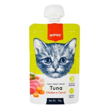 Wanpy Cat Treat Paste with Tuna, Chicken & Carrot, 90 g