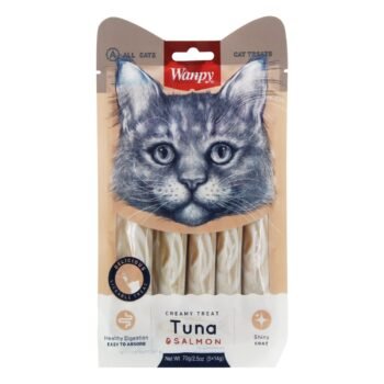 Wanpy Creamy Cat Treats with Tuna & Salmon, 5 x 14 g