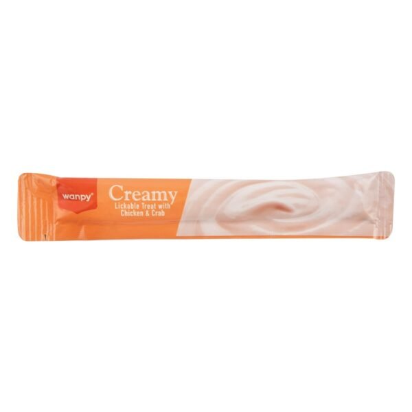 Wanpy Creamy Lickable Cat Treat with Chicken & Crab, 14 g