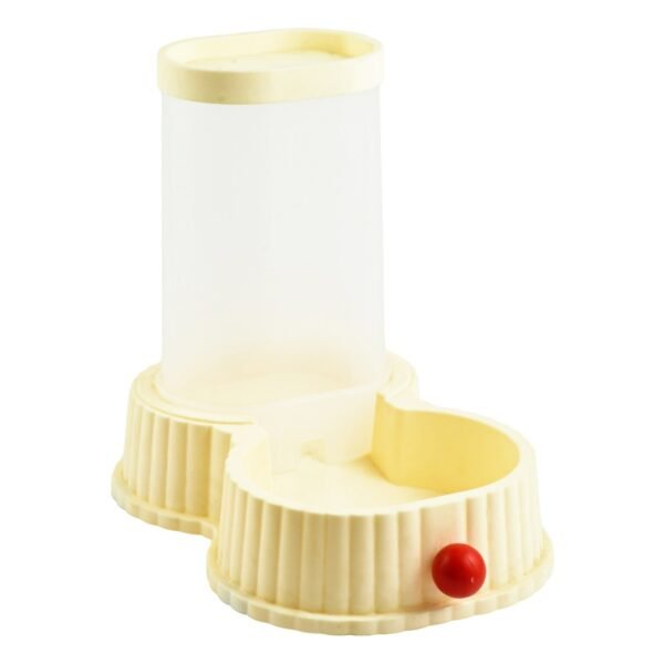 Yellow & Clear 1.2L Pet Food & Water Dispenser