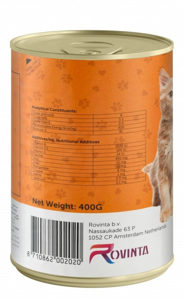 Yummy Wet Cat Food Chunks with Turkey in Gravy, 400 g